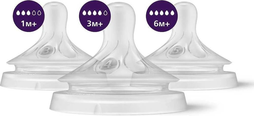 Philips Avent SCY960/03 Natural Response pullotuttilajitelma, virtausnopeudet 3 (1 kk+), 4 (3kk+), 5 (6kk+)