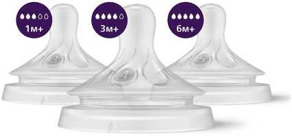 Philips Avent SCY960/03 Natural Response pullotuttilajitelma, virtausnopeudet 3 (1 kk+), 4 (3kk+), 5 (6kk+)