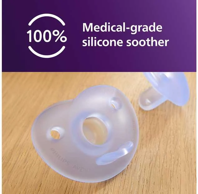 Avent Philips Avent Soothie raminamasis čiulptukas, 0-6 mėn., mėlynas, 2 vnt.