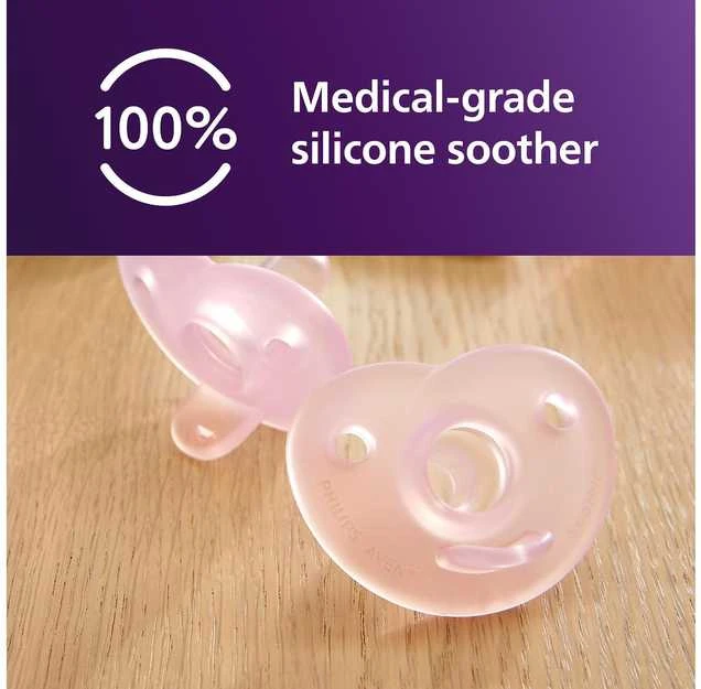 Philips Avent Soothie rauhoittava tutti, 0–6 kk, vaaleanpunainen, 2 kpl