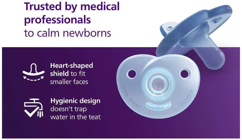 Avent Philips Avent Soothie raminamasis čiulptukas, 0-6 mėn., mėlynas, 2 vnt.