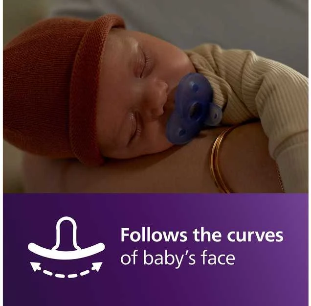 Avent Philips Avent Soothie raminamasis čiulptukas, 0-6 mėn., mėlynas, 2 vnt.