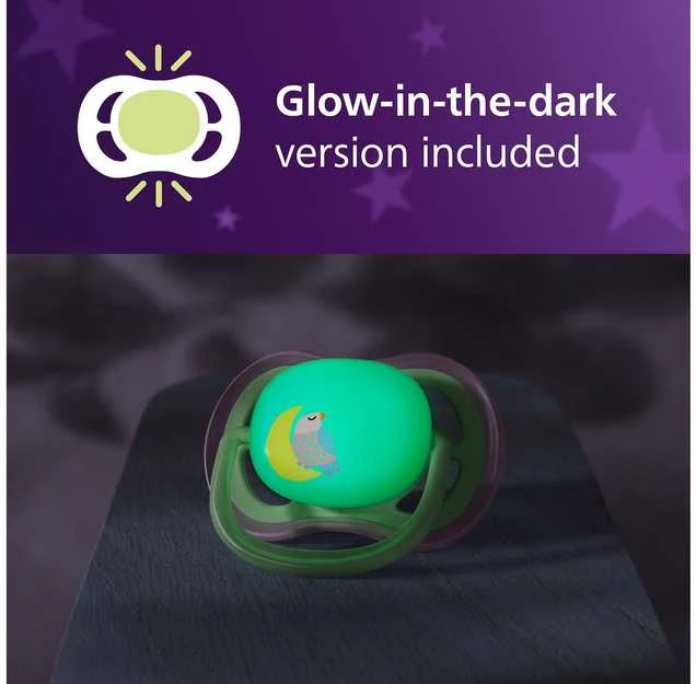 „Philips Avent Ultra Air Day & Night“ čiulptukas, 6–18 mėnesių, 4 vnt., žalias/mėlynas