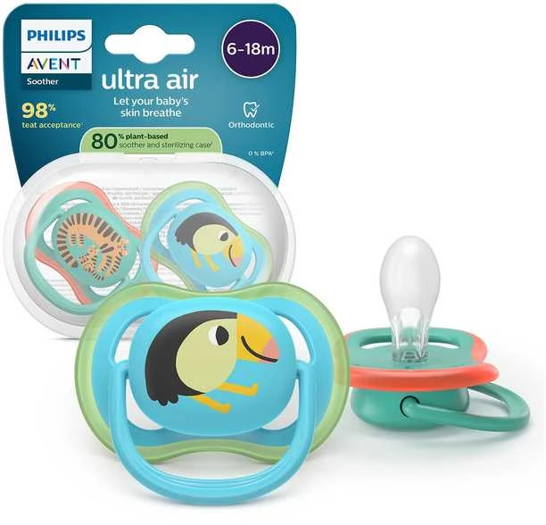 „Philips Avent“ čiulptukas „Ultra Air“, 6–18 mėn., mėlynas / turkio spalvos