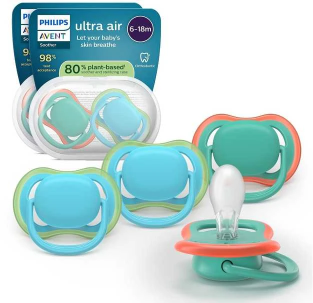 „Philips Avent“ čiulptukas „Ultra Air“, 6–18 mėn., šviesiai smėlio / šviesiai žalios spalvos