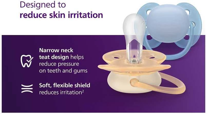 Philips Avent Ultra Soft tutti, 0–6 kk, 4 kpl, monivärinen