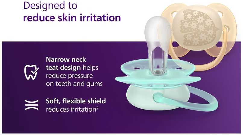 Philips Avent Ultra Soft tutti, 0–6 kk, 4 kpl, vaaleankeltainen/turkoosi