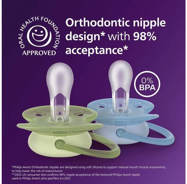 „Philips Avent“ itin minkštas čiulptukas, 6–18 mėn., pilkas/žalias