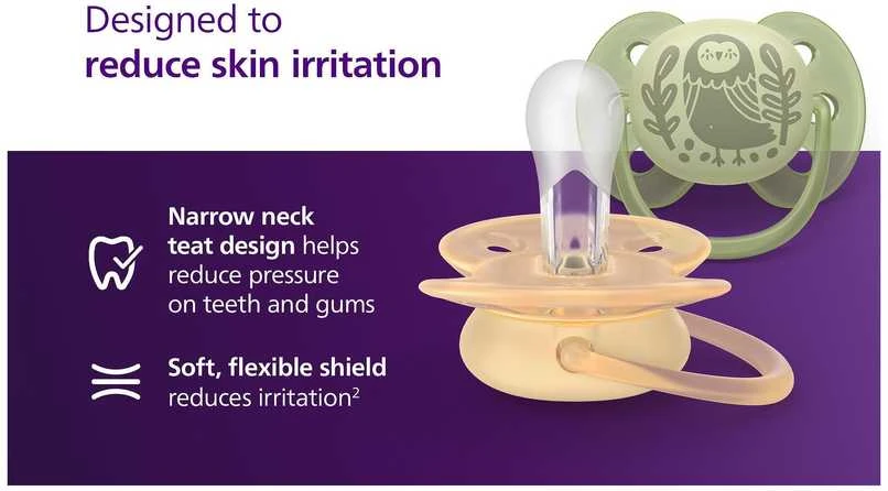 Philips Avent Ultra Soft tutti, 6–18 kk, 4 kpl, beige/vaaleanvihreä