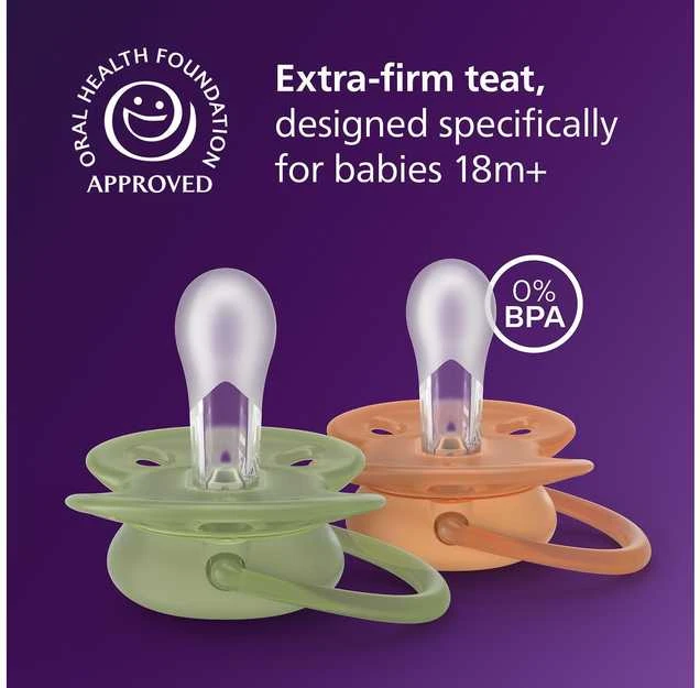 Philips Avent Ultra Soft tutti, yli 18 kk, 4 kpl, vihreä/oranssi