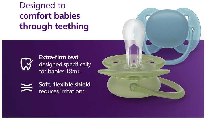Philips Avent Ultra Soft tutti, yli 18 kk, 4 kpl, monivärinen