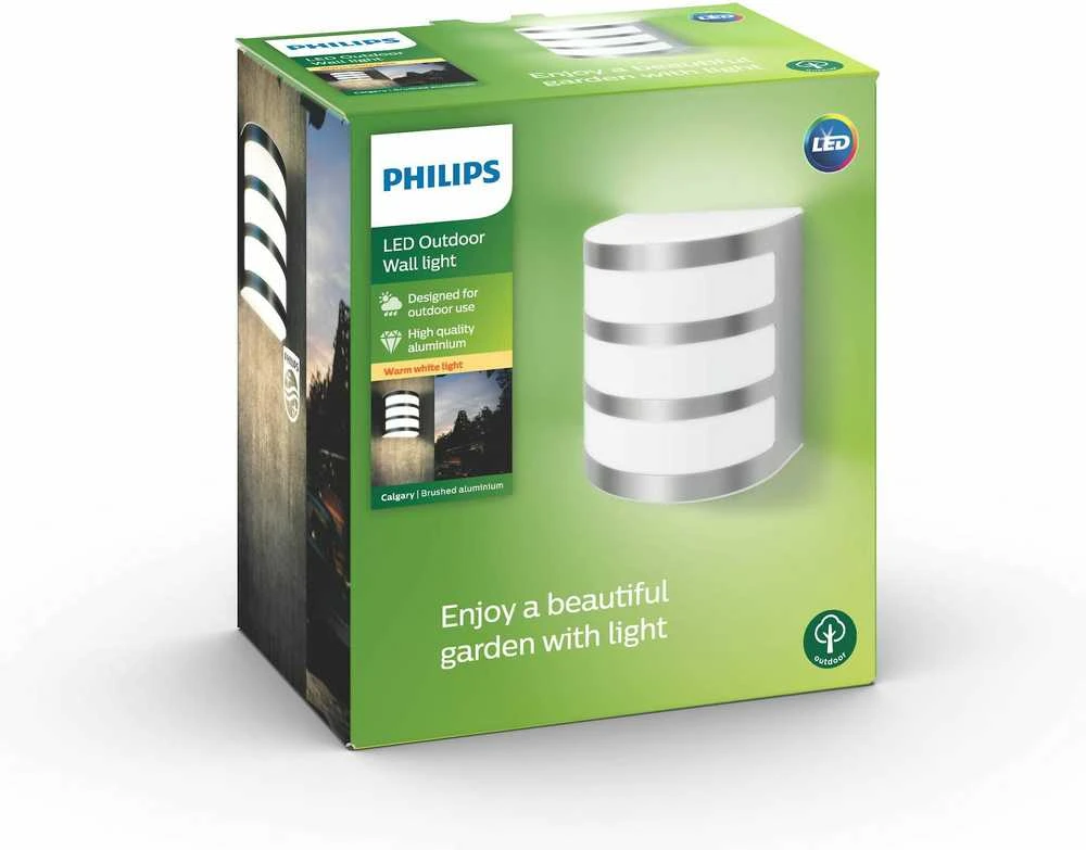 Sieninis šviestuvas LED sieninis lauko šviestuvas IP44 Calgary Philips 3.5W 270Lm 2700K