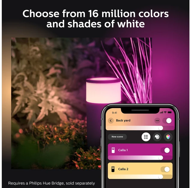 Philips Hue Baltas and colour ambience Lauko pagrindas „Calla“