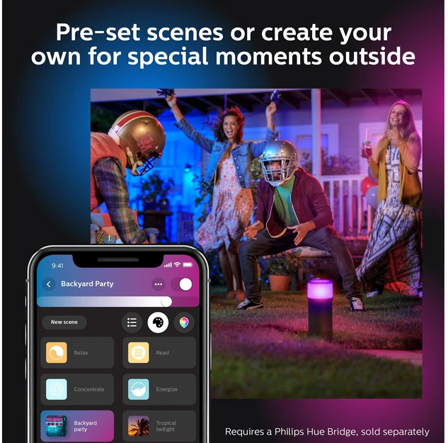 Philips Hue Baltas and colour ambience Lauko pagrindas „Calla“