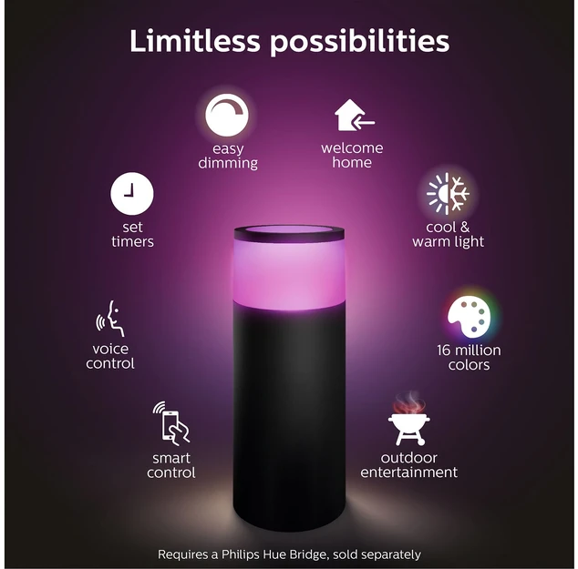 Philips Hue Baltas and colour ambience Lauko pagrindas „Calla“