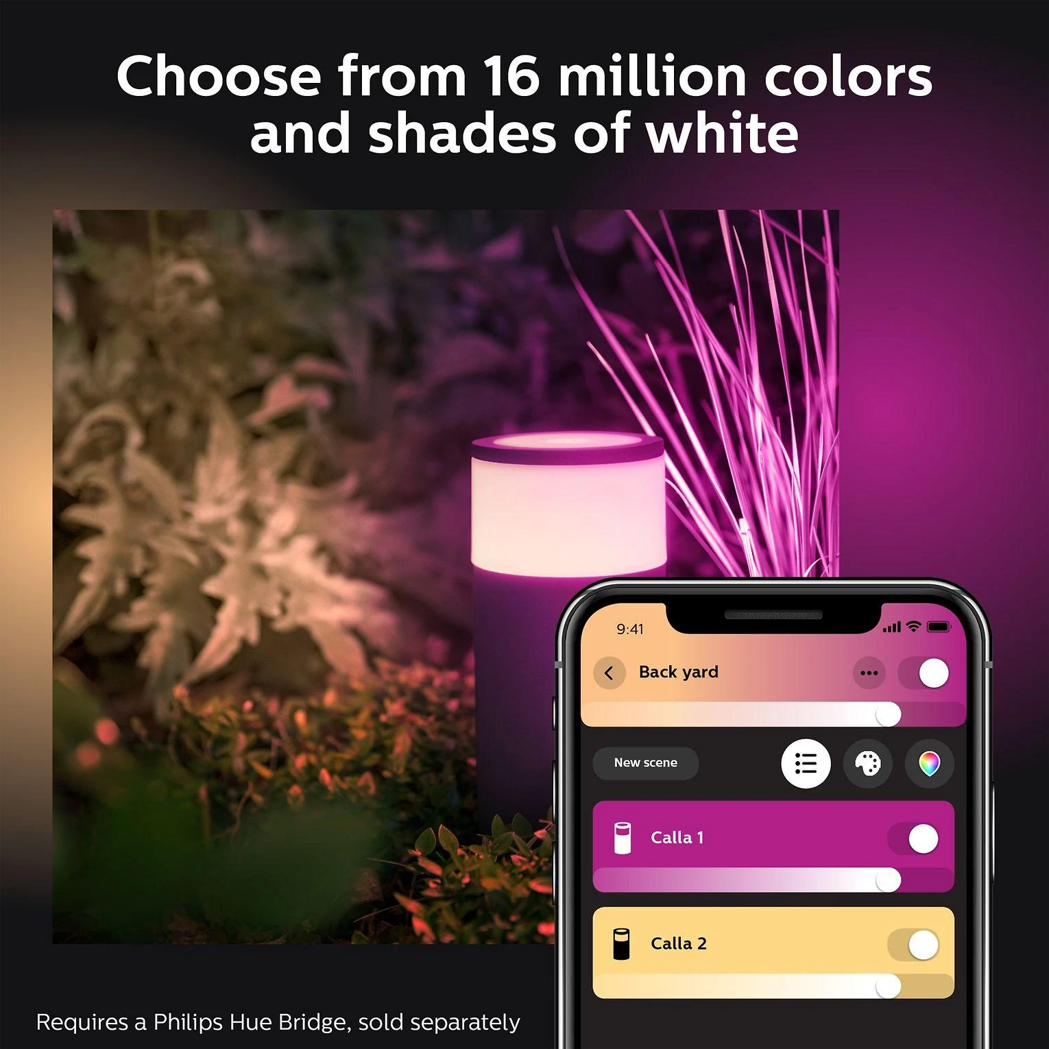 Philips Hue Baltas and colour ambience Lauko pagrindas „Calla“