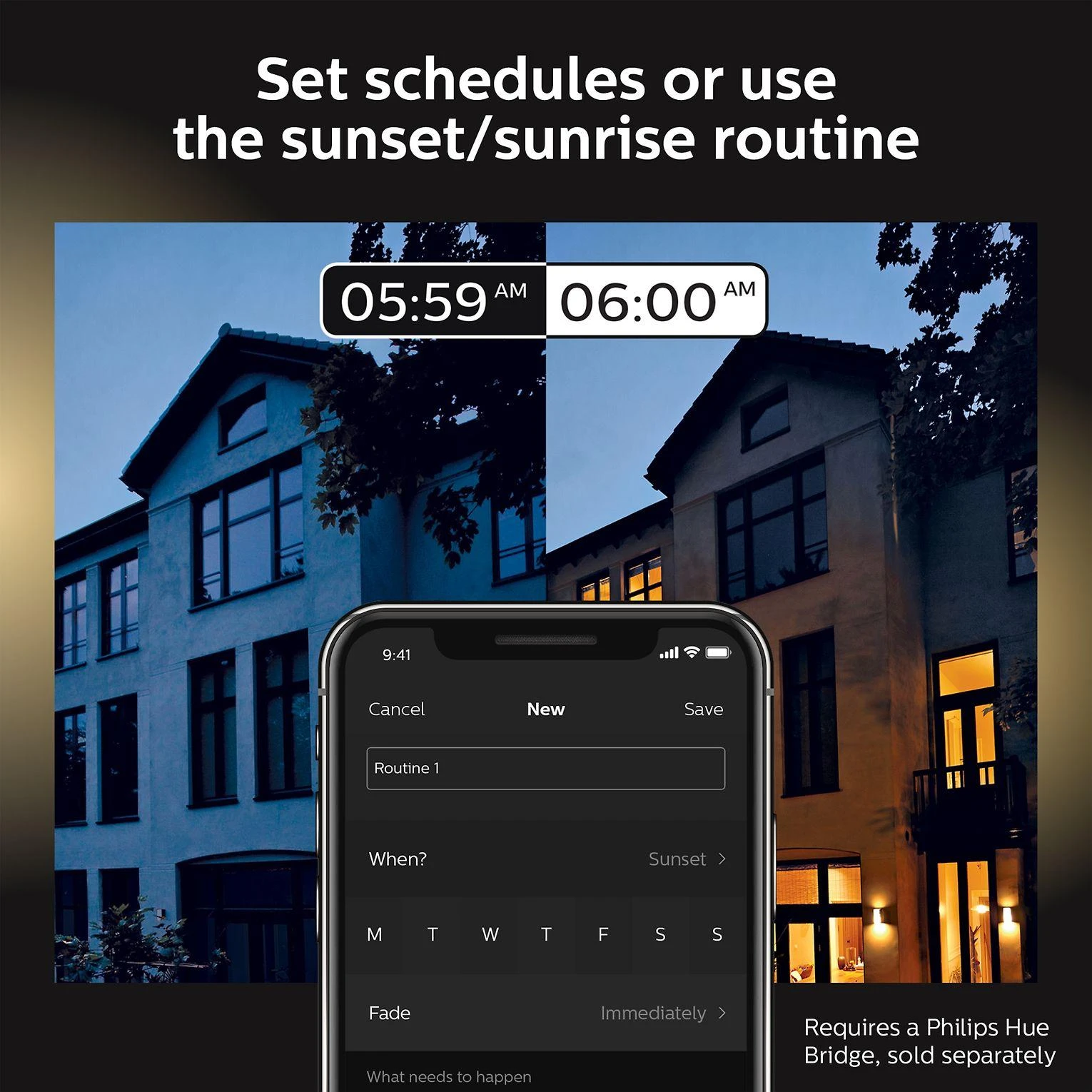 Philips Hue Baltas and colour ambience Lauko pagrindas „Calla“