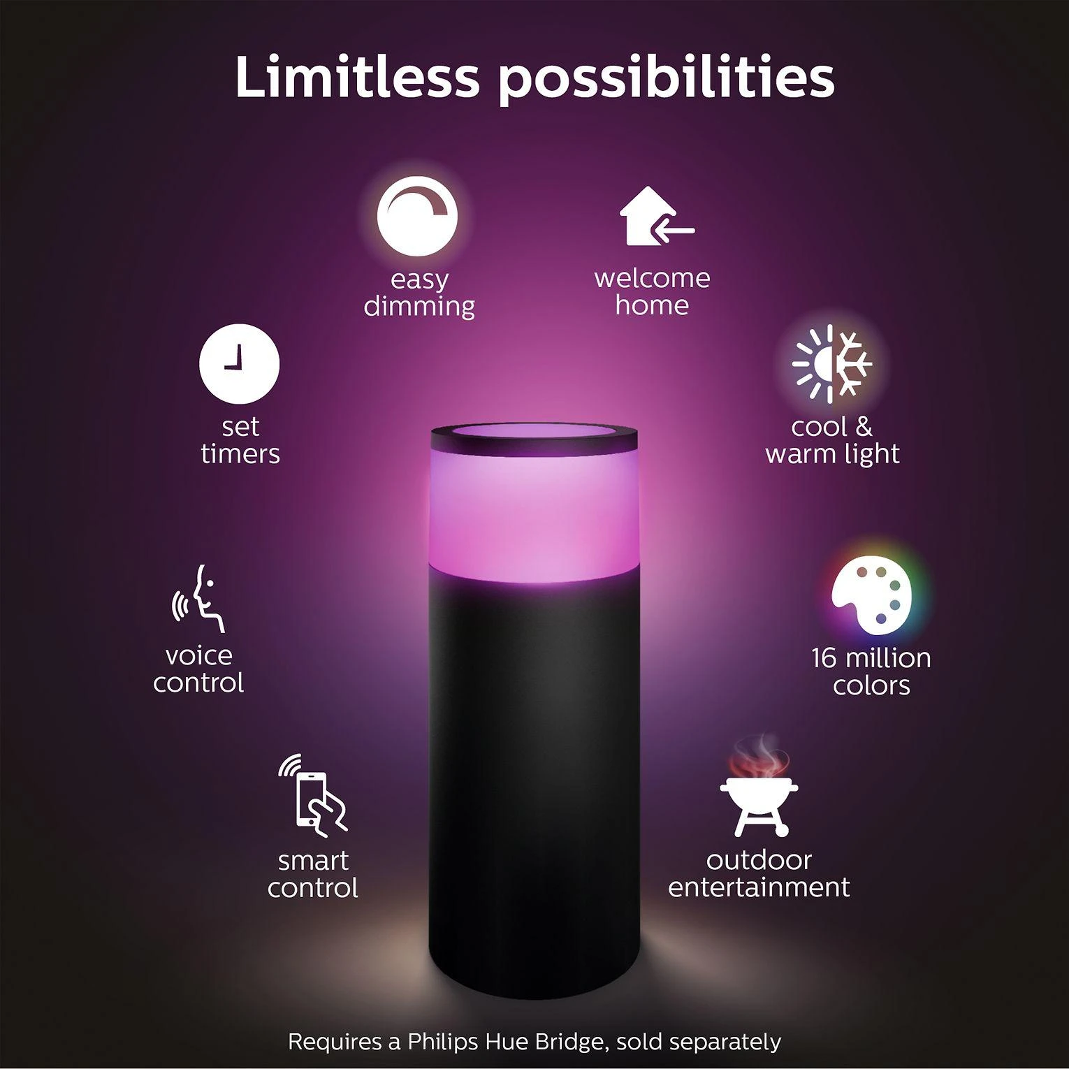 Philips Hue Baltas and colour ambience Lauko pagrindas „Calla“