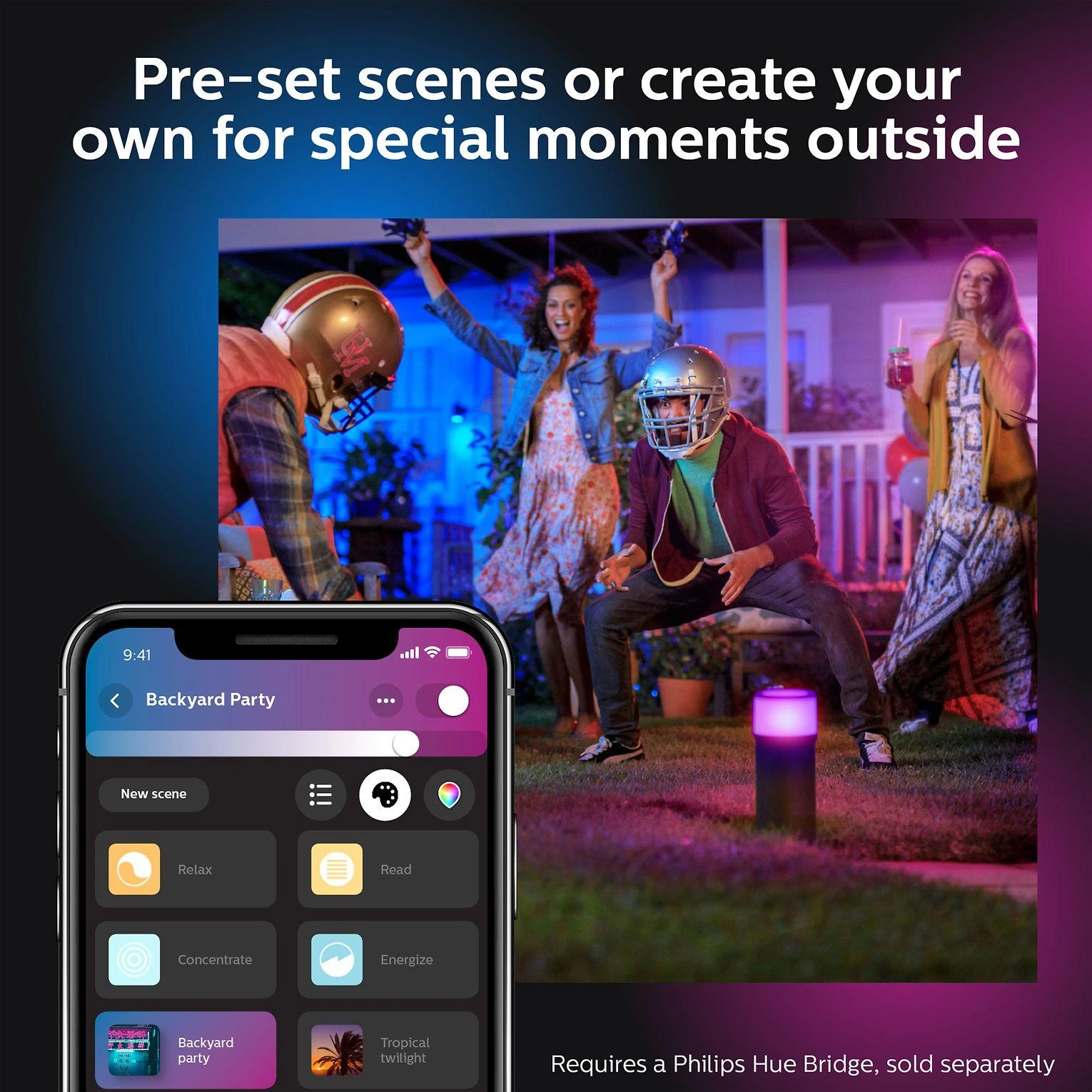 Philips Hue Baltas and colour ambience Lauko pagrindas „Calla“