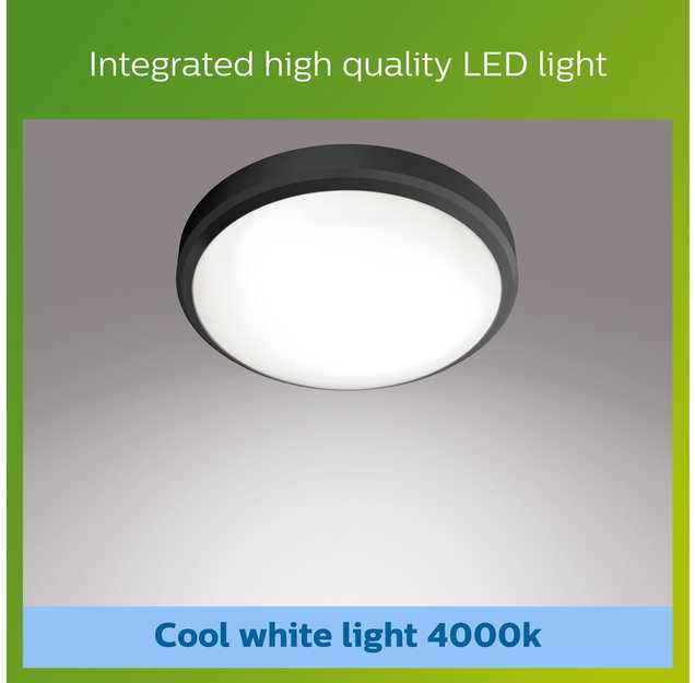 Lubinis šviestuvas Šviestuvas Philips Doris 929003190901, 6W, LED, IP54, juodas