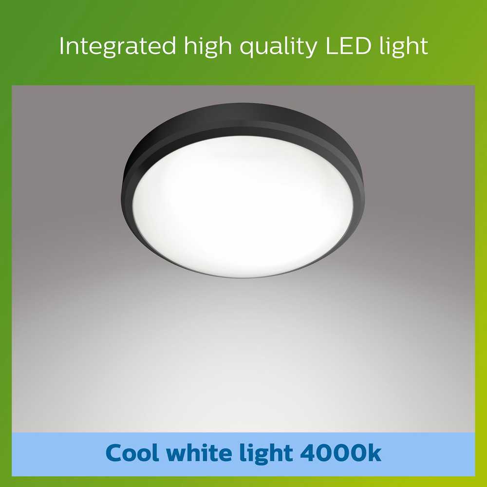 Lubinis šviestuvas Šviestuvas Philips Doris 929003190901, 6W, LED, IP54, juodas