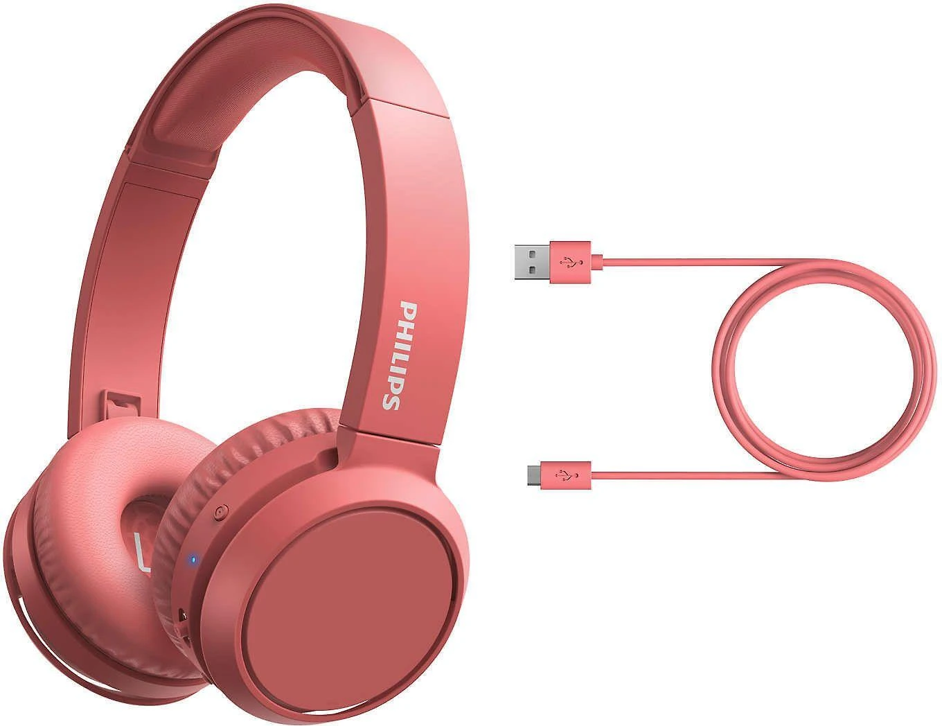 Ant ausų dedamos belaidės ausinės Philips TAH4205RD, Raudonos
