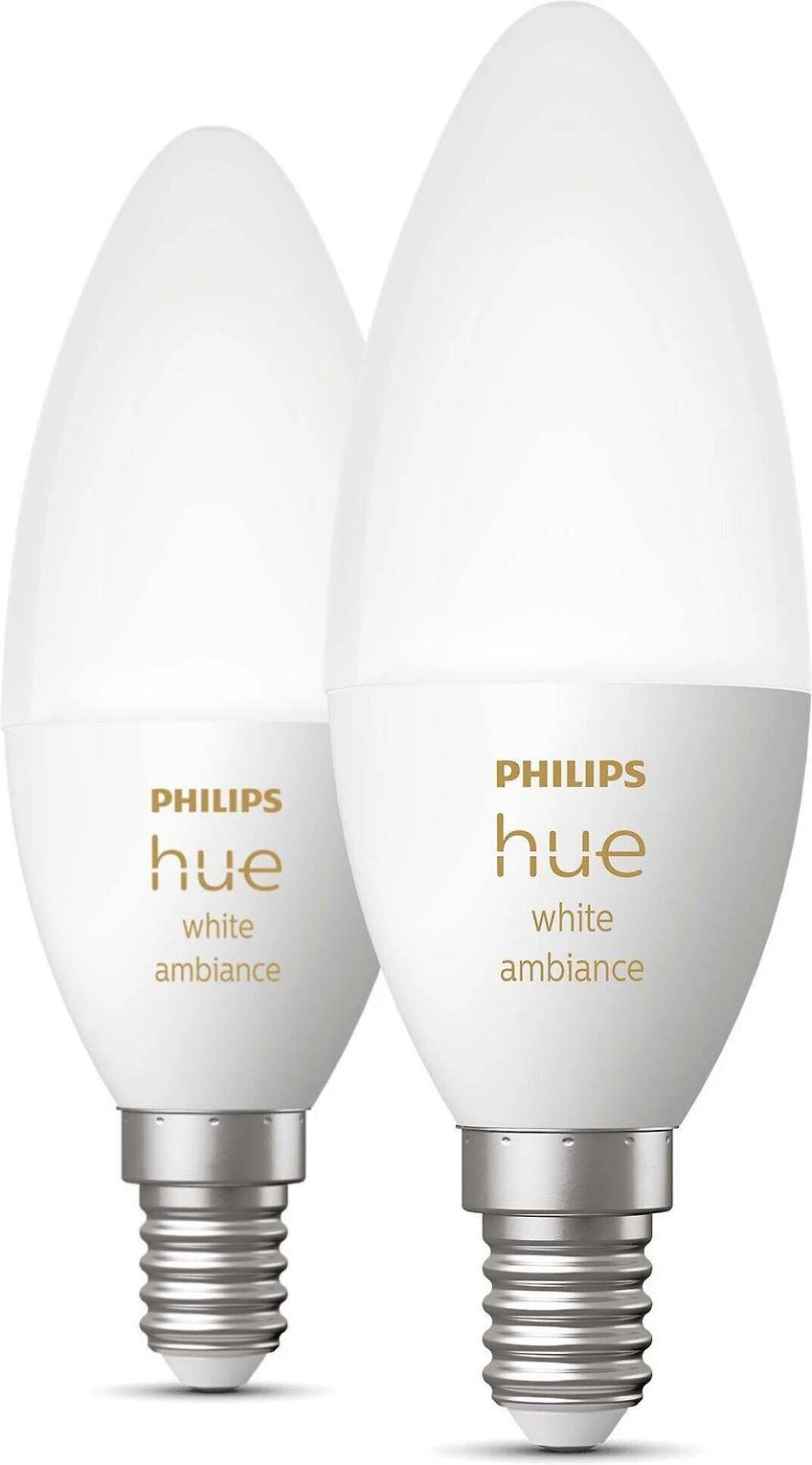 „Philips Hue“ E14 4W WA BT žvakės, 2 vnt. pakuotėje