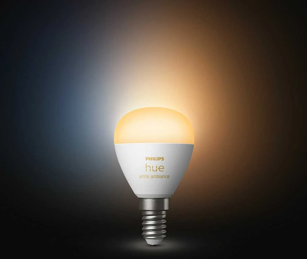 „Signify Philips Hue Baltas Amb. E14“ lašelinė lemputė, 470 lm, viena pakuotė