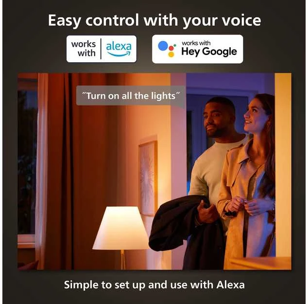 „Signify Philips Hue Baltas Amb. E14“ lašelinė lemputė, 470 lm, viena pakuotė
