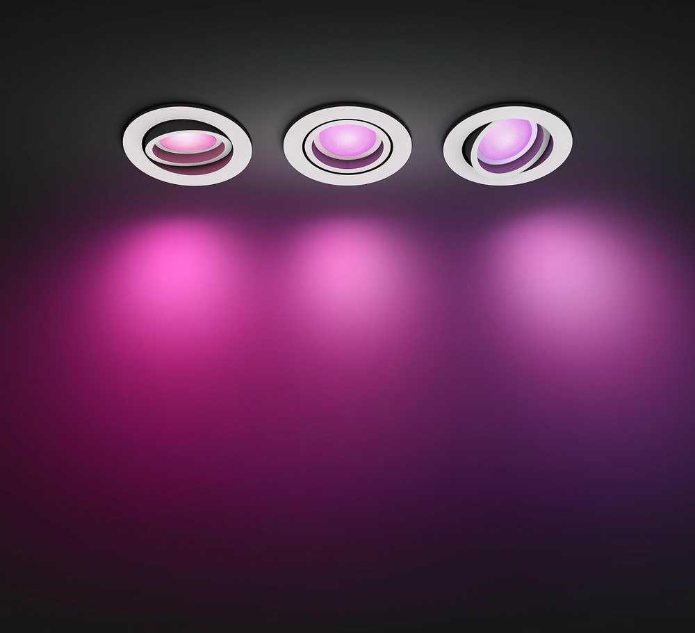 Philips Hue Baltas & Color Ambiance Centura lubų taškas įgilintas baltas • 3 vnt