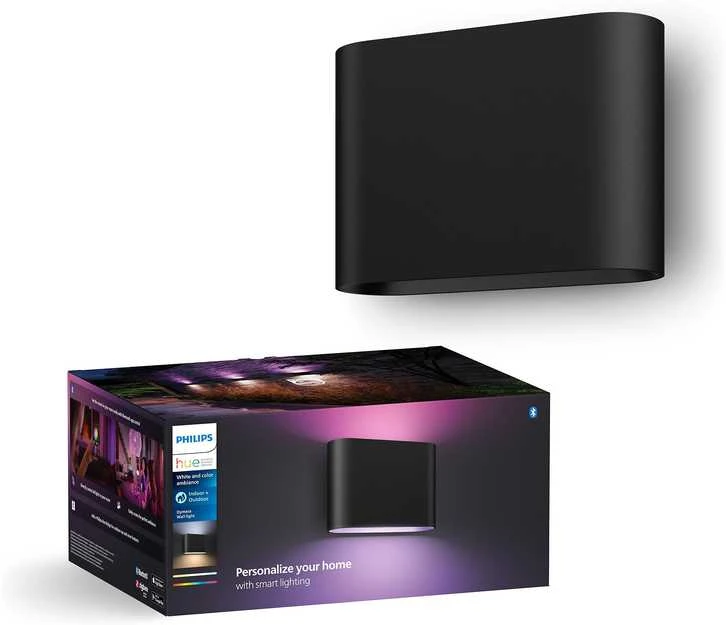 „Philips Hue WCA Dymera“ išmanusis sieninis šviestuvas vidaus ir lauko sąlygoms | 2000–6500 „Hue Baltas Colour Ambiance“