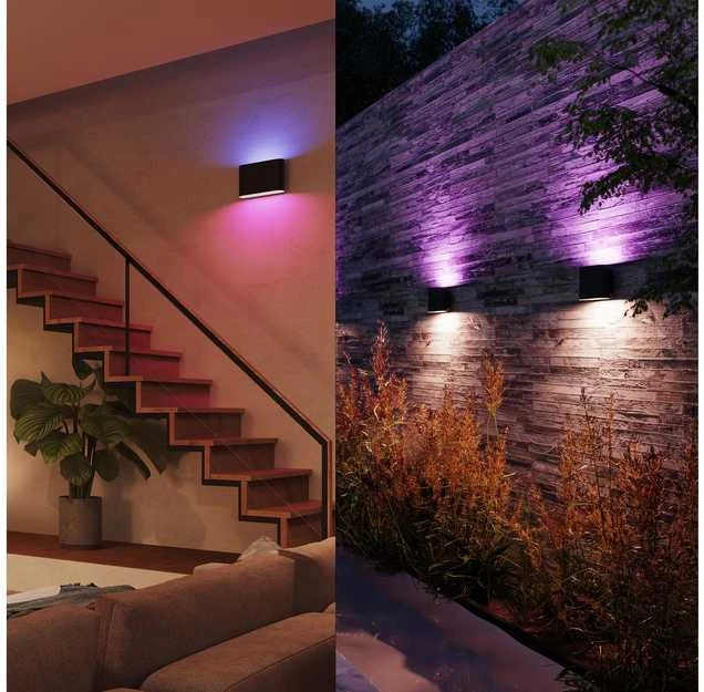 „Philips Hue WCA Dymera“ išmanusis sieninis šviestuvas vidaus ir lauko sąlygoms | 2000–6500 „Hue Baltas Colour Ambiance“
