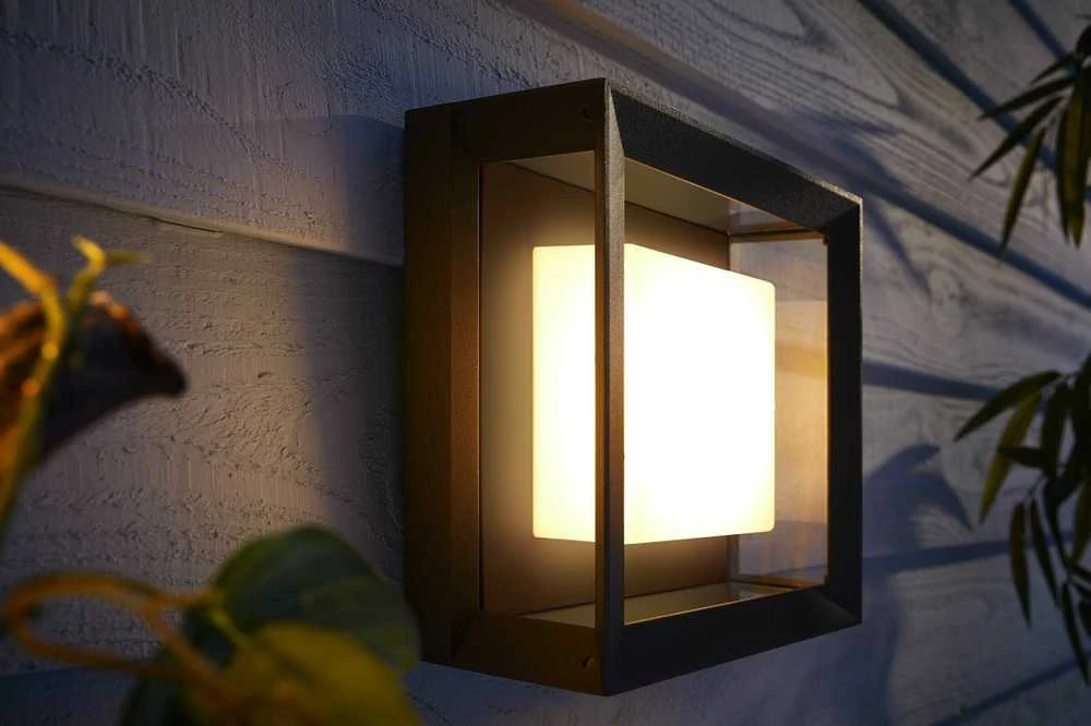 Philips Hue Econic Sieninis lauko šviestuvas (Baltas ir spalvotas)