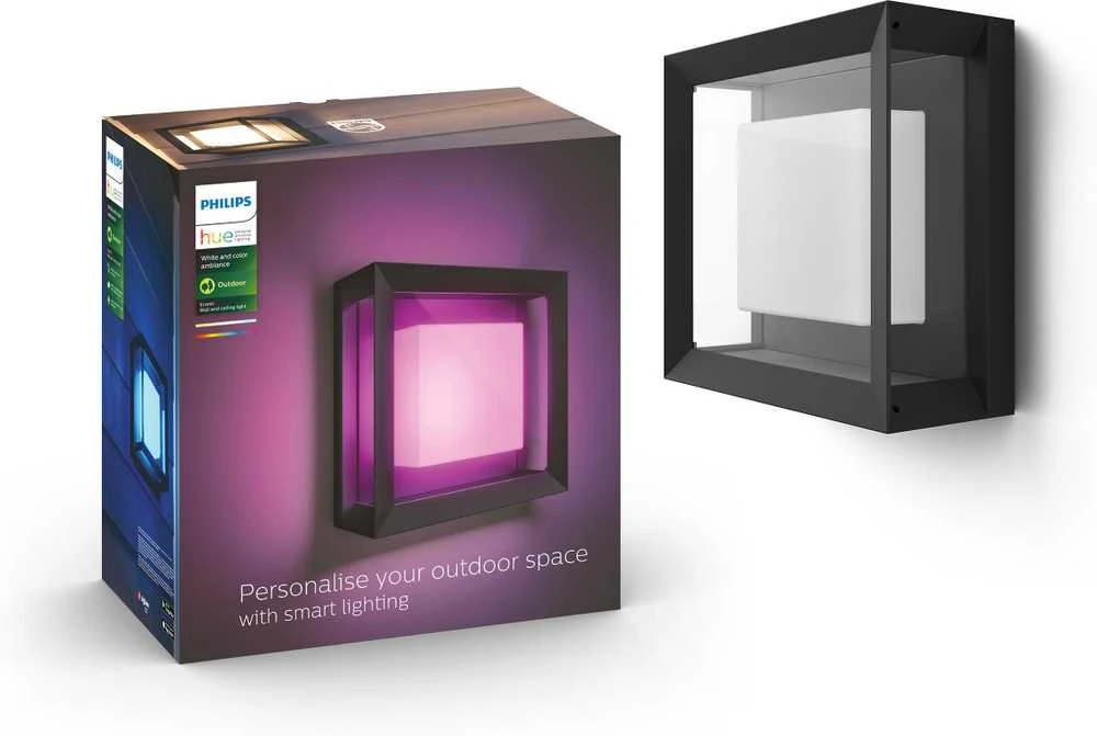 Philips Hue Econic Sieninis lauko šviestuvas (Baltas ir spalvotas)