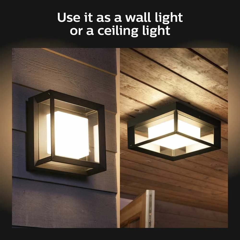 Philips Hue Econic Sieninis lauko šviestuvas (Baltas ir spalvotas)