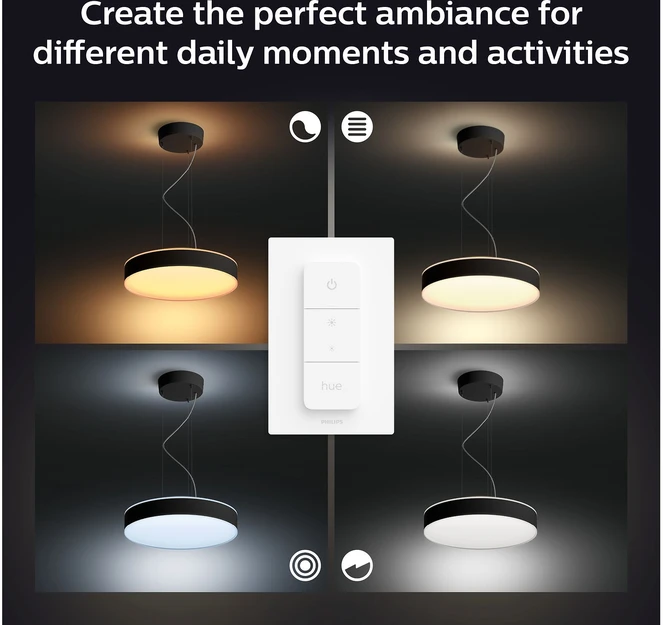 Pakabinamas šviestuvas Philips Hue Enrave juodas pendant
