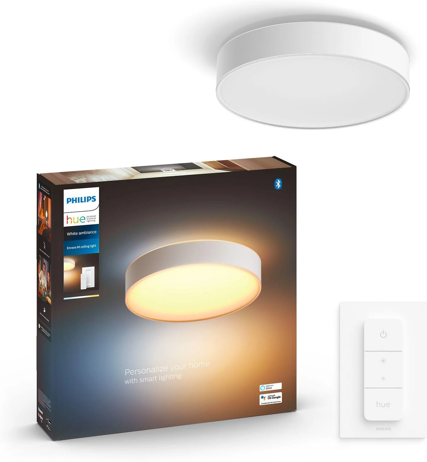 Philips Hue Enrave M lubinis šviestuvas baltas | 19,2 W | Baltas Ambiance 2200-6500 | Bluetooth