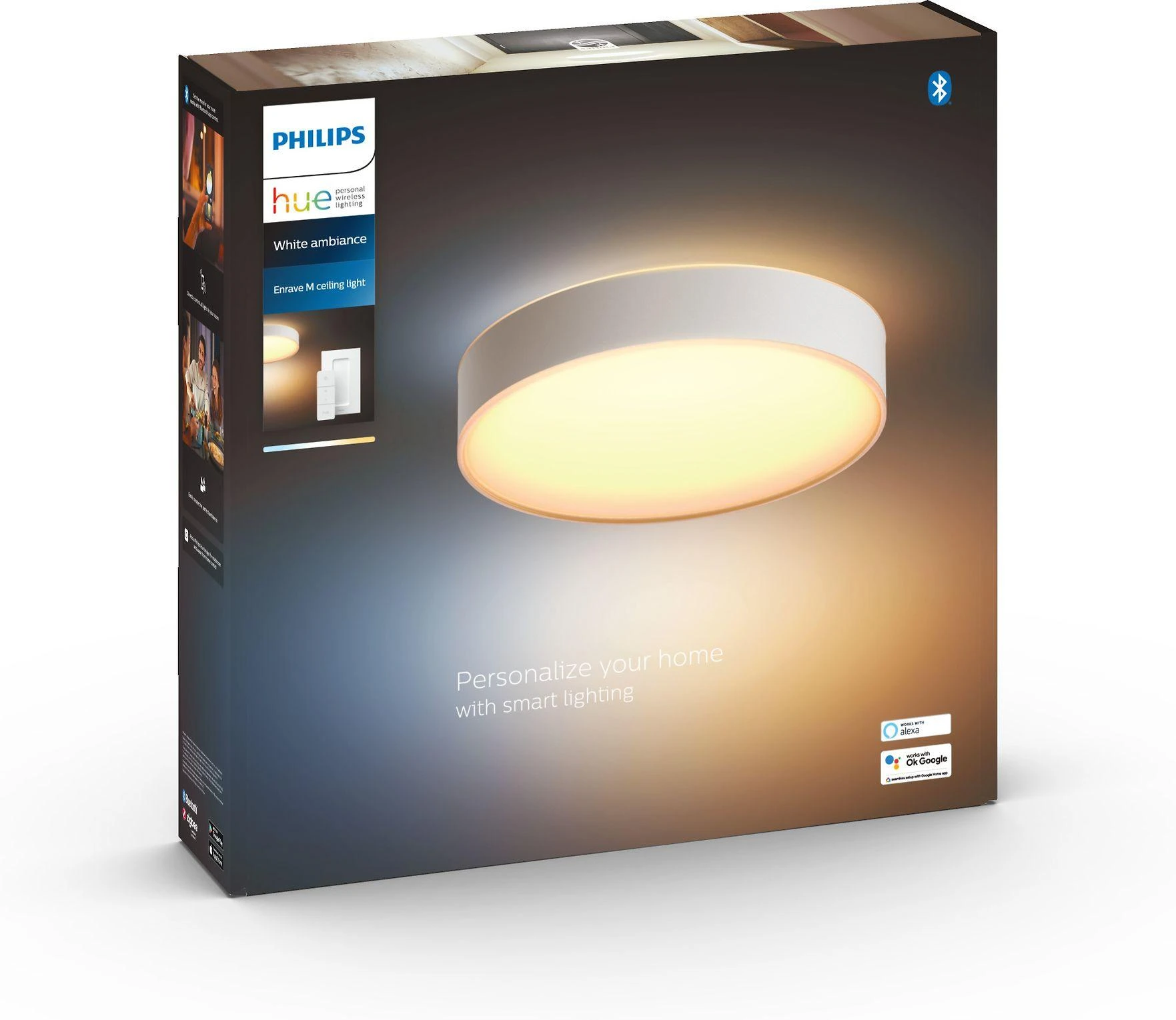Philips Hue Enrave M lubinis šviestuvas baltas | 19,2 W | Baltas Ambiance 2200-6500 | Bluetooth