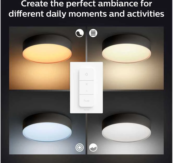 Lubinis šviestuvas Philips Hue Enrave juodas S