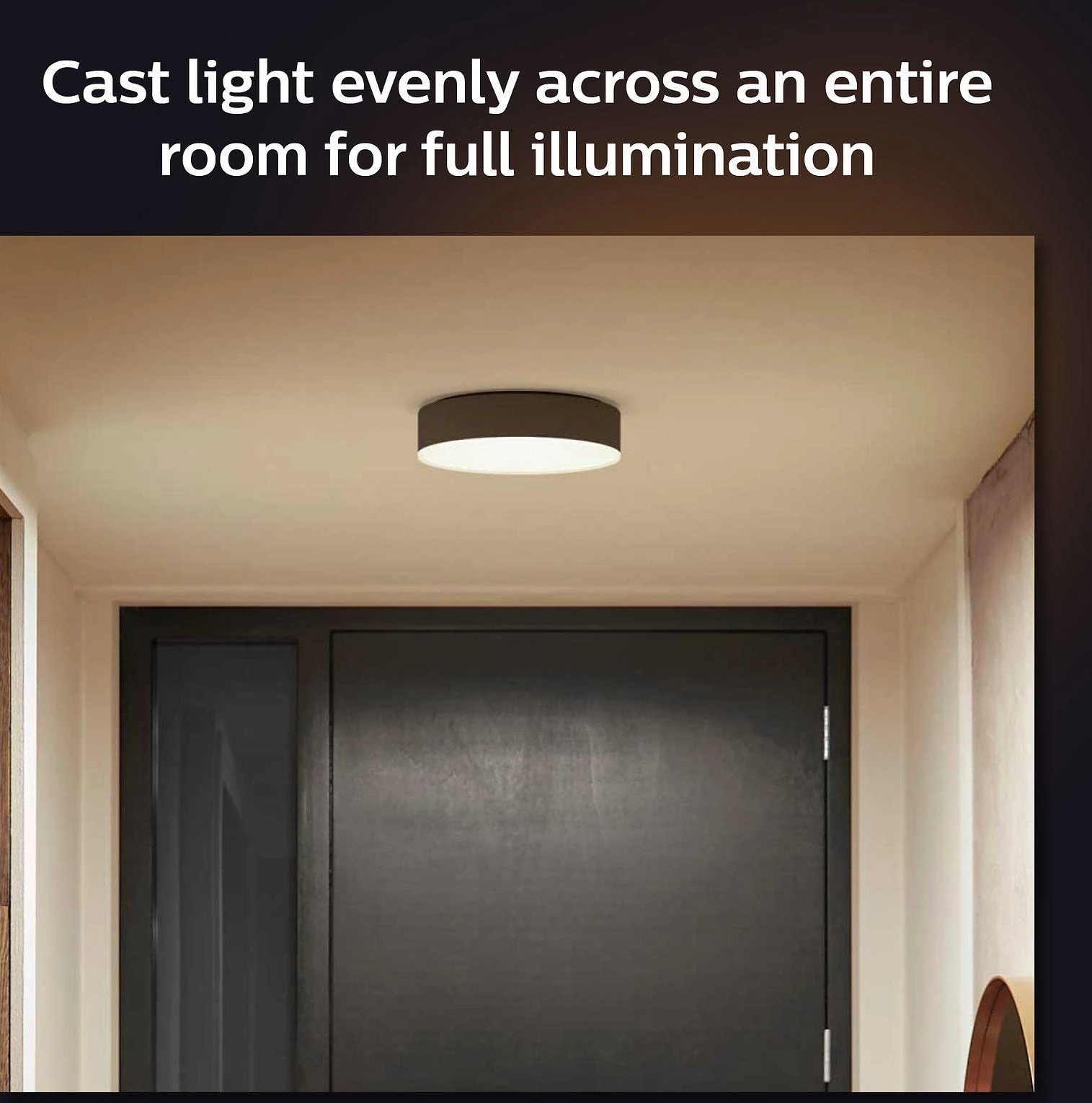Lubinis šviestuvas Philips Hue Enrave juodas S