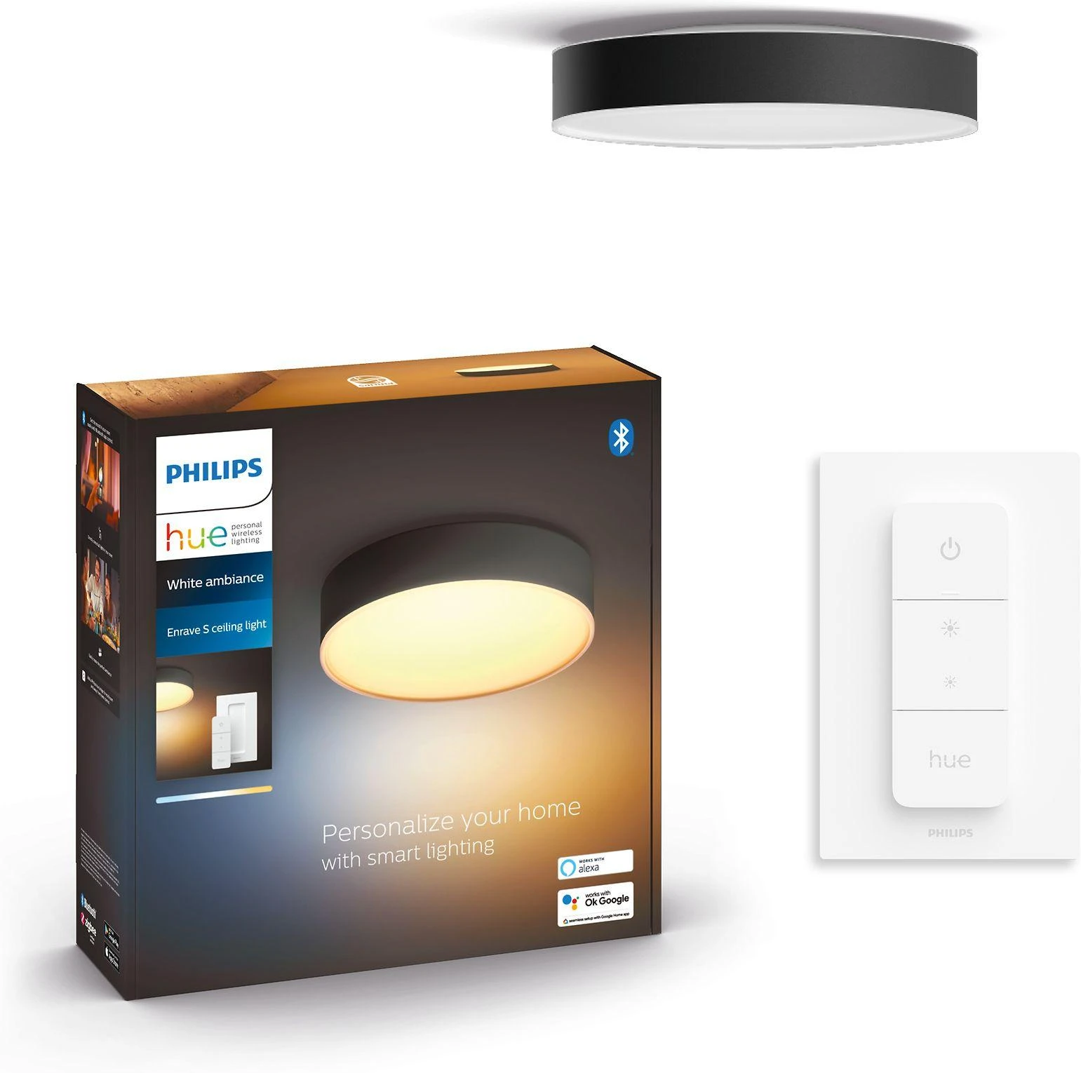 Lubinis šviestuvas Philips Hue Enrave juodas S