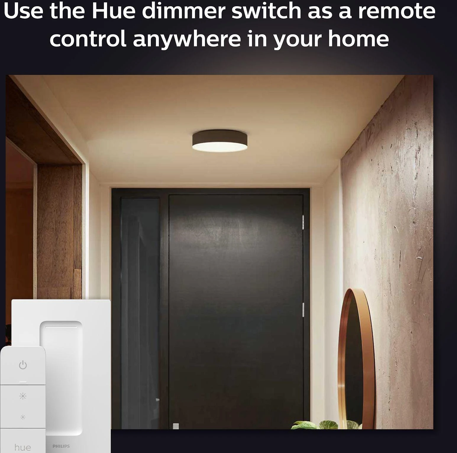Lubinis šviestuvas Philips Hue Enrave juodas S