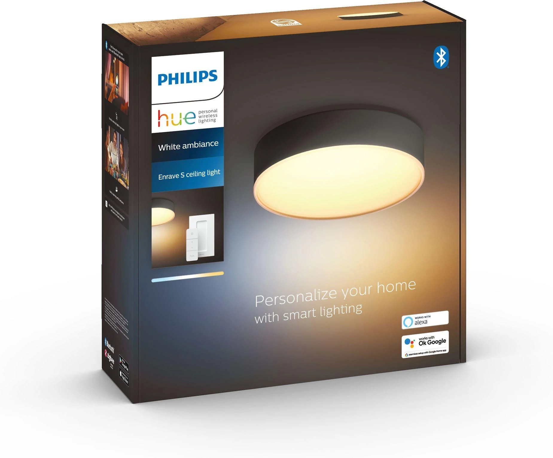 Lubinis šviestuvas Philips Hue Enrave juodas S