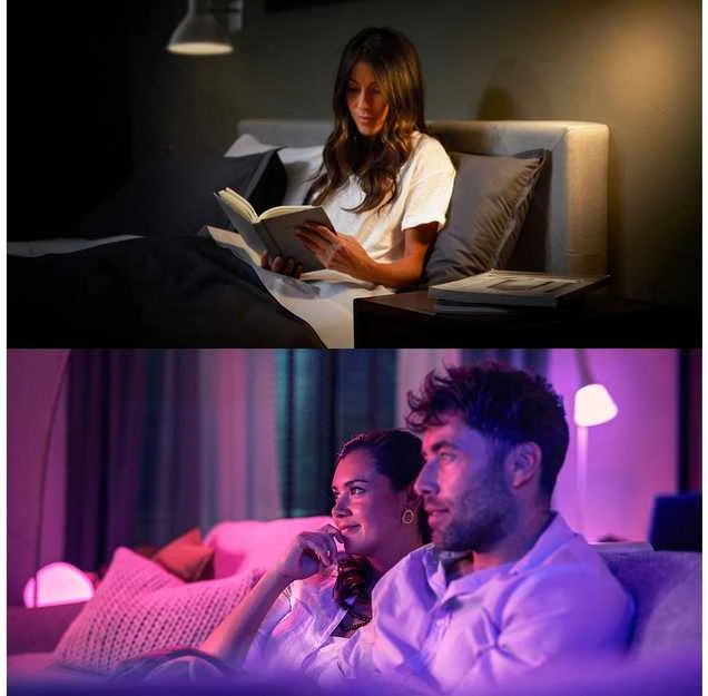 Philps Hue White and Colour Ambiance lempučių rinkinys (3x GU10 lemputės, valdymo blokas)