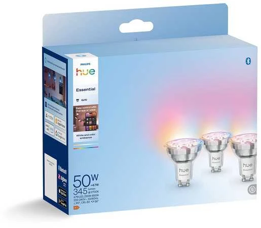 „Philips Hue Essential“ GU10 išmanusis prožektorius 4,7 W - 3 vnt.
