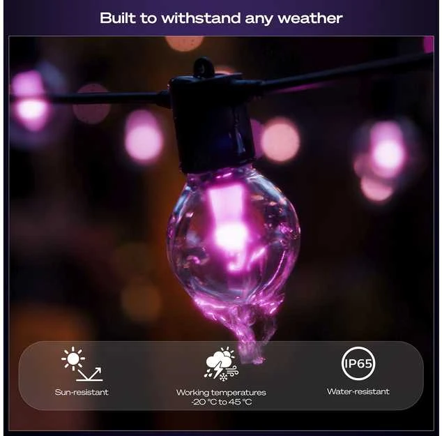 „Philips Hue Festavia Globe“ lauko švieselių pasakos, 21 m | 30 W
