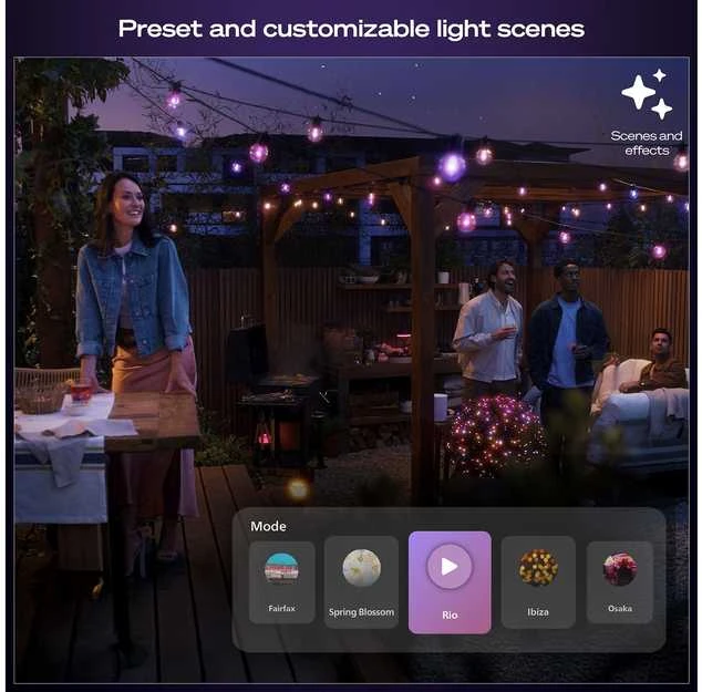 „Philips Hue Festavia Globe“ lauko švieselių pasakos, 21 m | 30 W