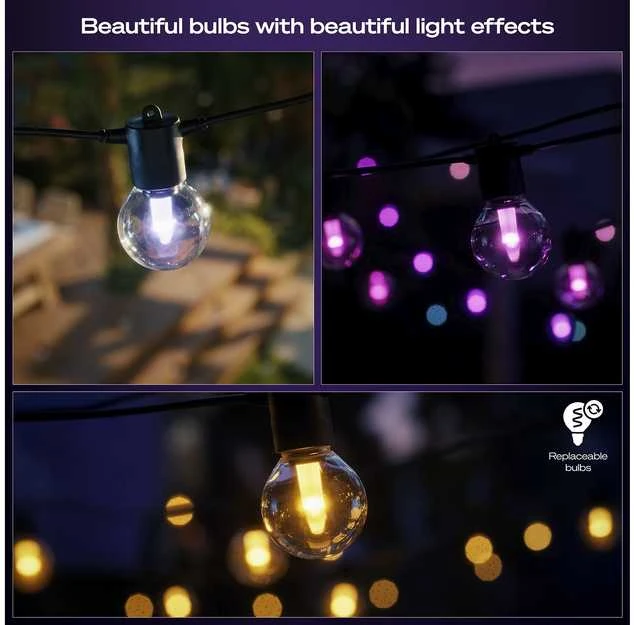 „Philips Hue Festavia Globe“ lauko švieselių pasakos, 21 m | 30 W