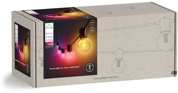 „Philips Hue Festavia Globe“ girliandos formos lauko lempos, 14 m | 30 W | „Bluetooth“, „Zigbee“