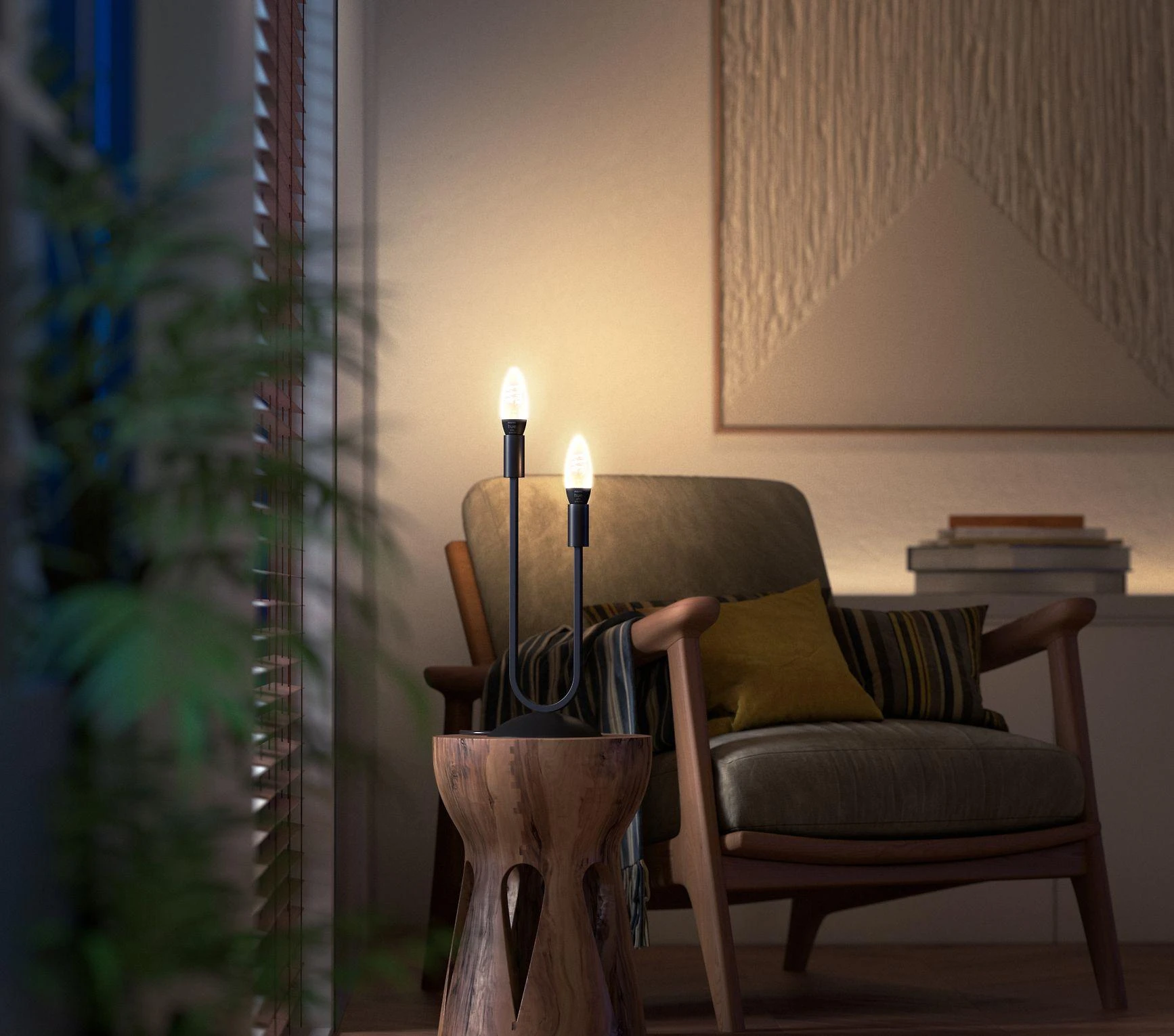 Philips Hue E14 WA 4,6W kaitinimo žvakė, 2 pak